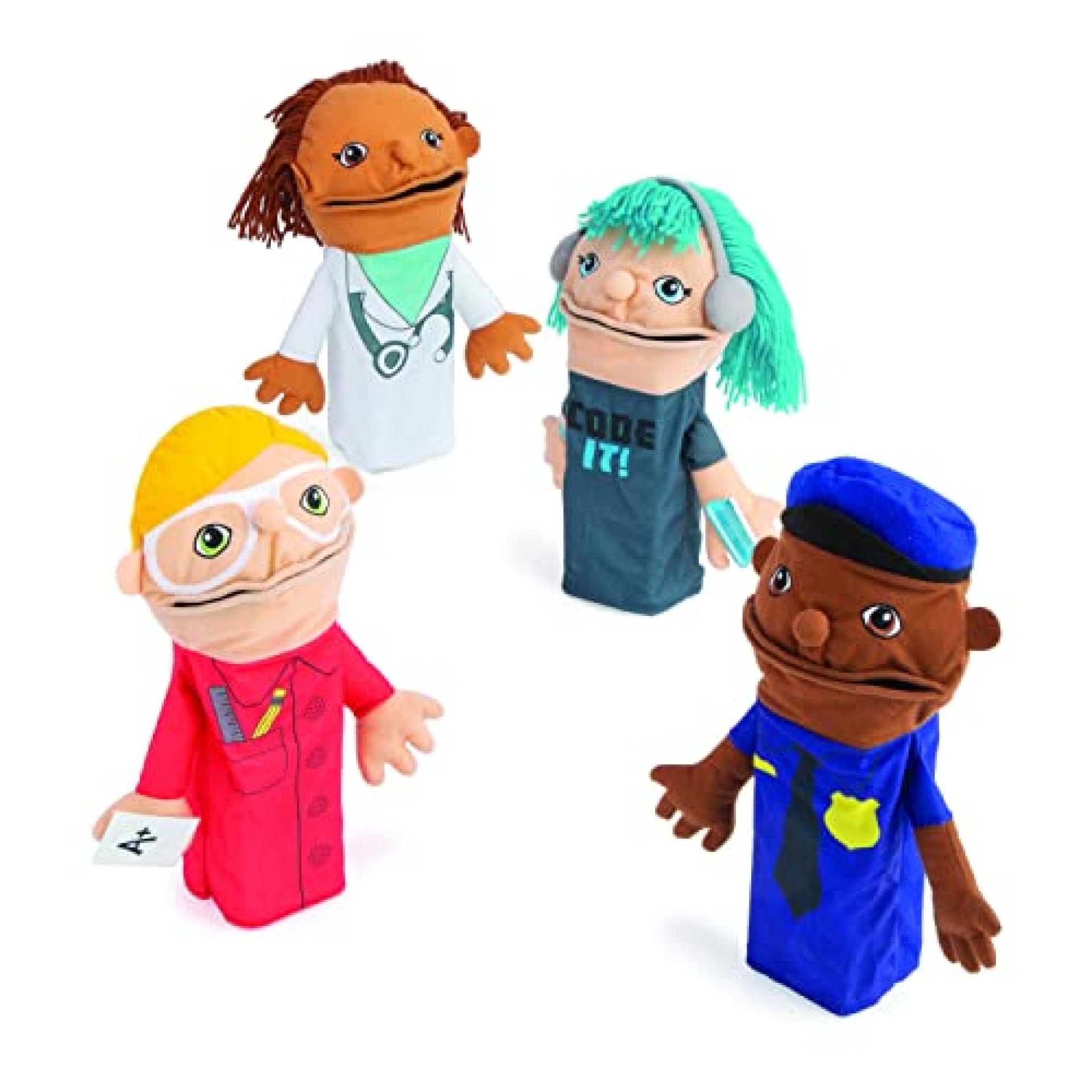 Fun Express Community Helper Hand Puppets – Educational – Teaching Supplies – 4 Puppets Fun Express Community Helper Hand Puppets – Educational – Teaching Supplies – 4 Puppets