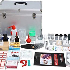 Kids Beginner Microscope Science Kits with LED+20 Kinds of Slices Biological Experiment Box 40