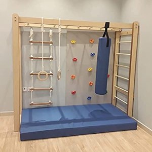 Moon Kids Monkey Bars with Accessories Set Climbing Playground Indoor Playset, Training, Obstacle