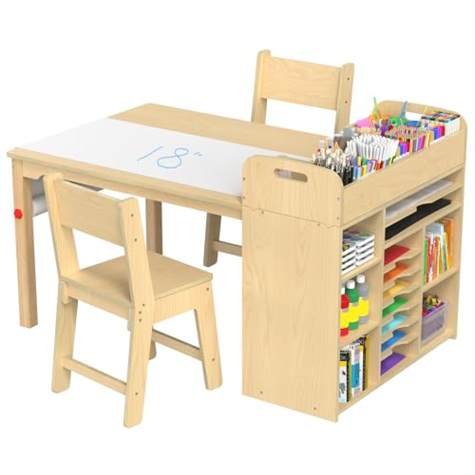 GDLF Kids Art Table and Chairs Set, Craft Desk with Large Storage and Portable Art Supply Organizer GDLF Kids Art Table and Chairs Set, Craft Desk with Large Storage and Portable Art Supply Organizer