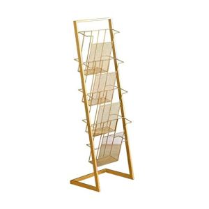 Large Metal Magazine Rack, 4 Compartments For Living Room, Bedroom, Office – Kids Bookcase Organizer