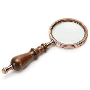 KOHARA Handheld Magnifier, Antique Handle Magnifier 10X Reading Magnifying Glass Loupe Magnifier for