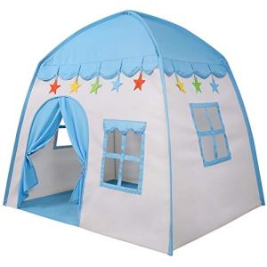Kivacty Small Blue Children Tent Portable Children Kids Play Tent Outdoor Garden Toy Tent Prop