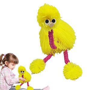Marionette Ostrich Pull String Funny Puppet Walking Ostrich Toy, Hand Made Marionette Puppet Ostrich