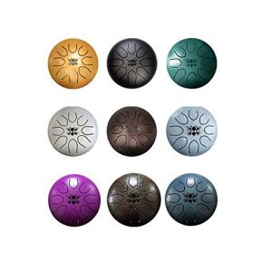 JTKDL Tongue Drum Mini Steel Hand Pan Drum Percussion Instrument Lotus Drum Tripod Tongue Drum