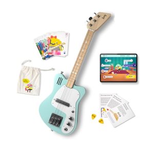 Loog Mini Electric kids Guitar for Beginners built-in Amp Ages 3+ Learning App and Lessons Included