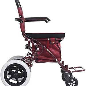 Leunlee Walking Frame Rollator Walker with Seat,Drive Medical Rolling Walker Foldable, 4 Wheels