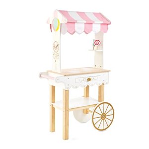 Le Toy Van – Educational Wooden Toy Role Play Tea & Treats Trolley | Girls Pretend Play Tea and