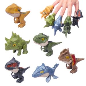 Ledorr 6PCS Biting Finger Dinosaurs Toy Dinosaurs Collectibles for Display, Dino Gift for 3 4 5 6+