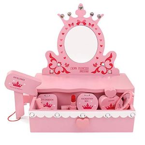 JW-YZWJ Children’s Dressing Table Toy Simulation Girl Princess Makeup Toy Set Birthday Gift