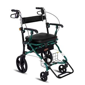 Leunlee Walking Frame Standard Walker Rollator Portable Walking Aids With Wheels, Foldable Rollator