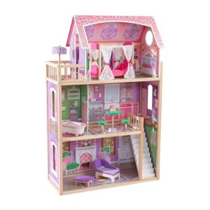 Kidkraft 65900 Ava wooden Dolls House with Furniture and Accessories Included, 3 Storey Play Set for