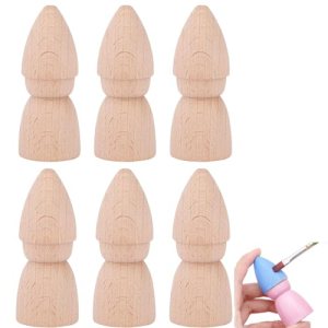 FOMIYES 6pcs Wooden Gnome Peg Doll Unfinished Wooden Peg People Figures Mini Peg Doll Bodies DIY