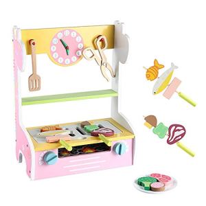 JW-YZWJ Wooden Simulation Children’s Barbecue Toy Combination Early Education Educational Toy