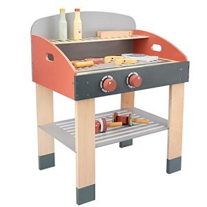JW-YZWJ Children’s Wooden Simulation Barbecue, Boy and Girl Food Cognition Early Education Education