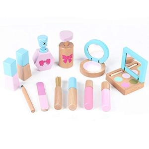 JW-YZWJ Wooden Toiletry Makeup Toy Simulation Cosmetic Bag Makeup Early Education Puzzle Set