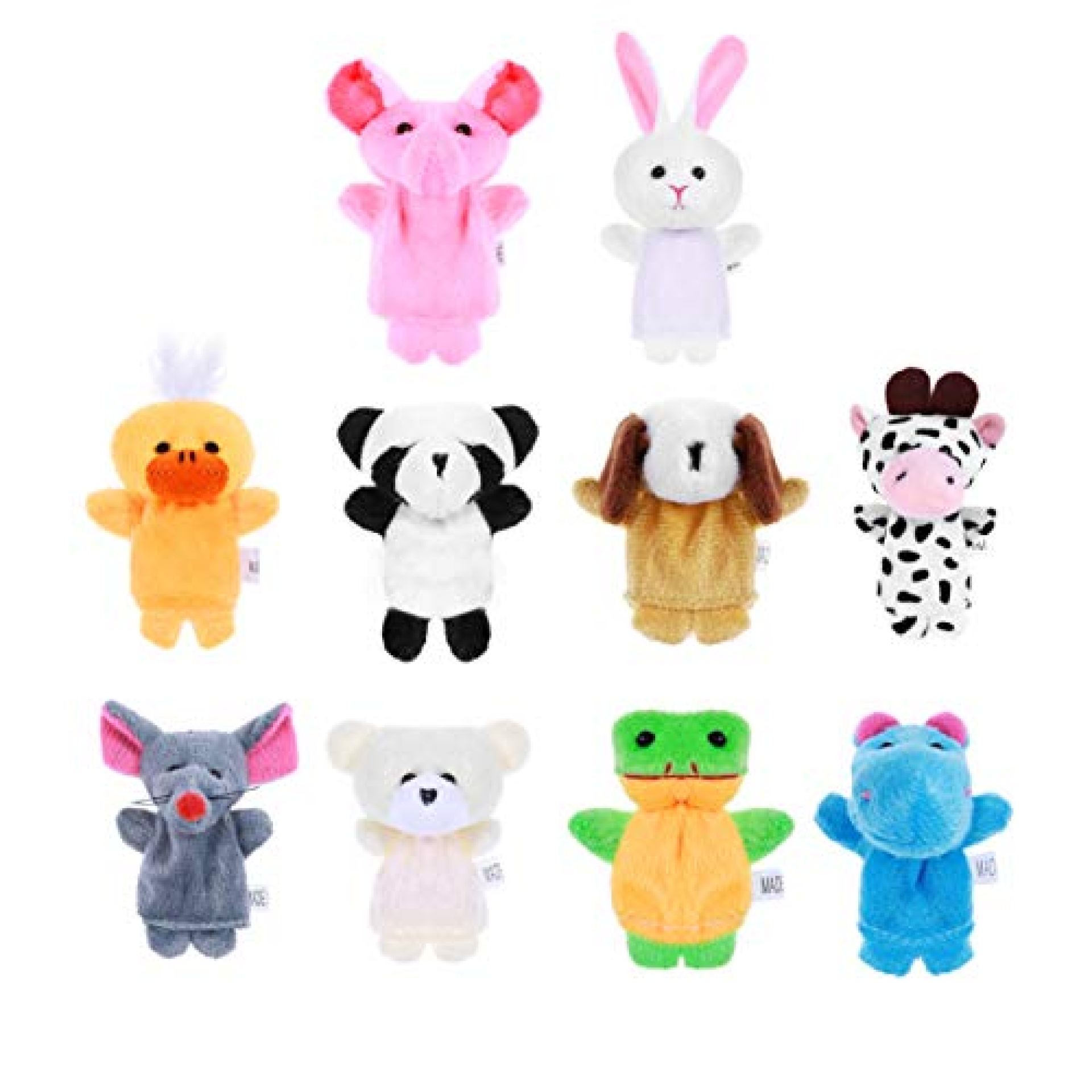 10 pcs Finger Puppets for Toddlers Cartoon Animal Finger Puppets Soft Cotton Finger Puppets for 10 pcs Finger Puppets for Toddlers Cartoon Animal Finger Puppets Soft Cotton Finger Puppets for