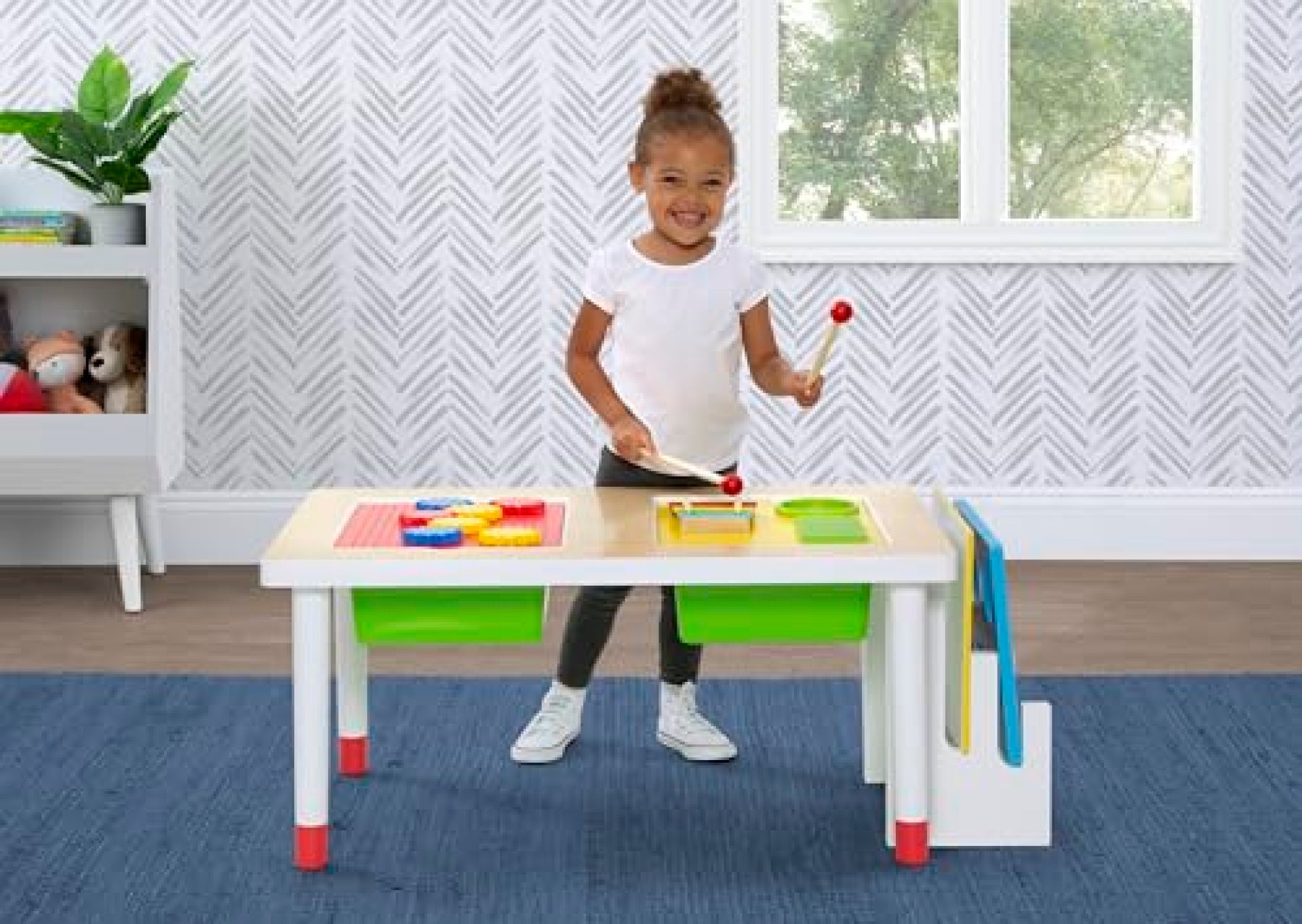 Delta Children Play and Learn Sensory Table for Kids – Includes Shape Sorting, Building Block Delta Children Play and Learn Sensory Table for Kids – Includes Shape Sorting, Building Block