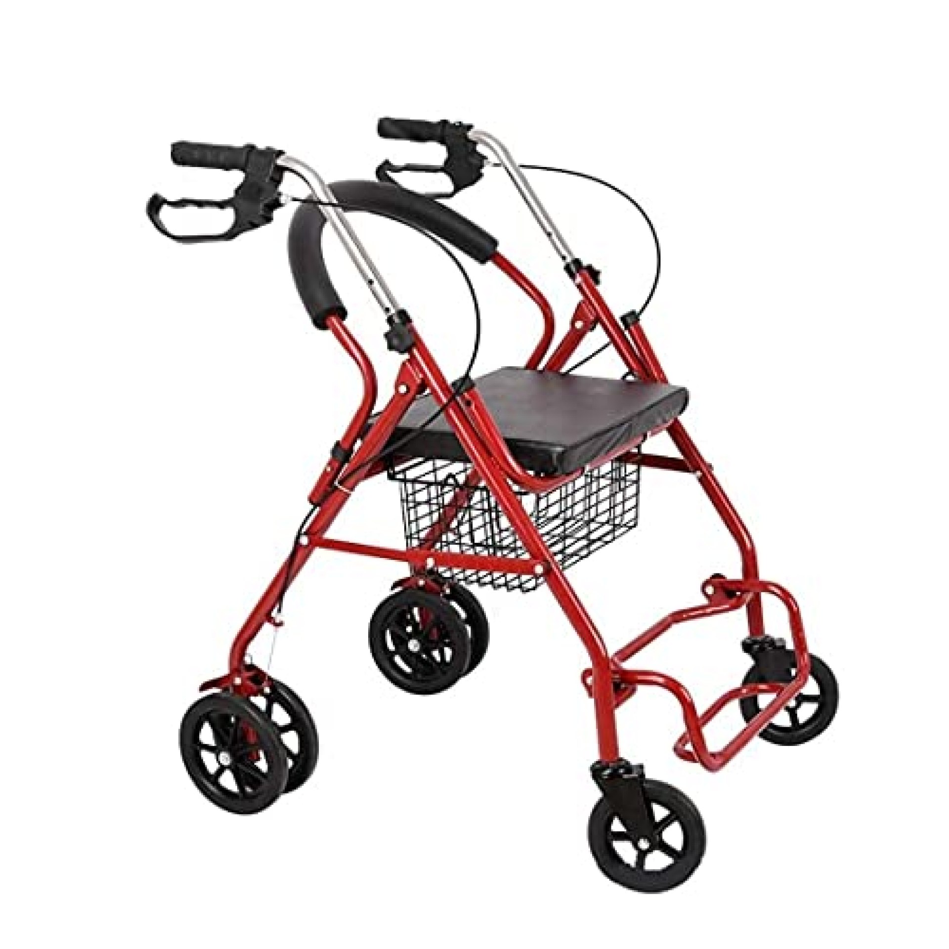 MYIME Walker For Seniors Rollator Rollator Walker Folding Rolling Walking Frame With Paded Seat And MYIME Walker For Seniors Rollator Rollator Walker Folding Rolling Walking Frame With Paded Seat And