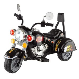 Lil’ Rider Kids Motorcycle Ride On Toy – 3-Wheel Chopper with Reverse and Headlights – Battery