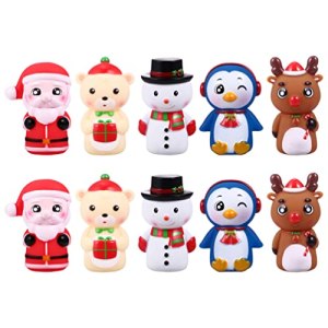 Finger Puppets Bulk 10pcs Christmas Finger Puppet Toys Kids Hand Puppets Cartoon Finger Puppets