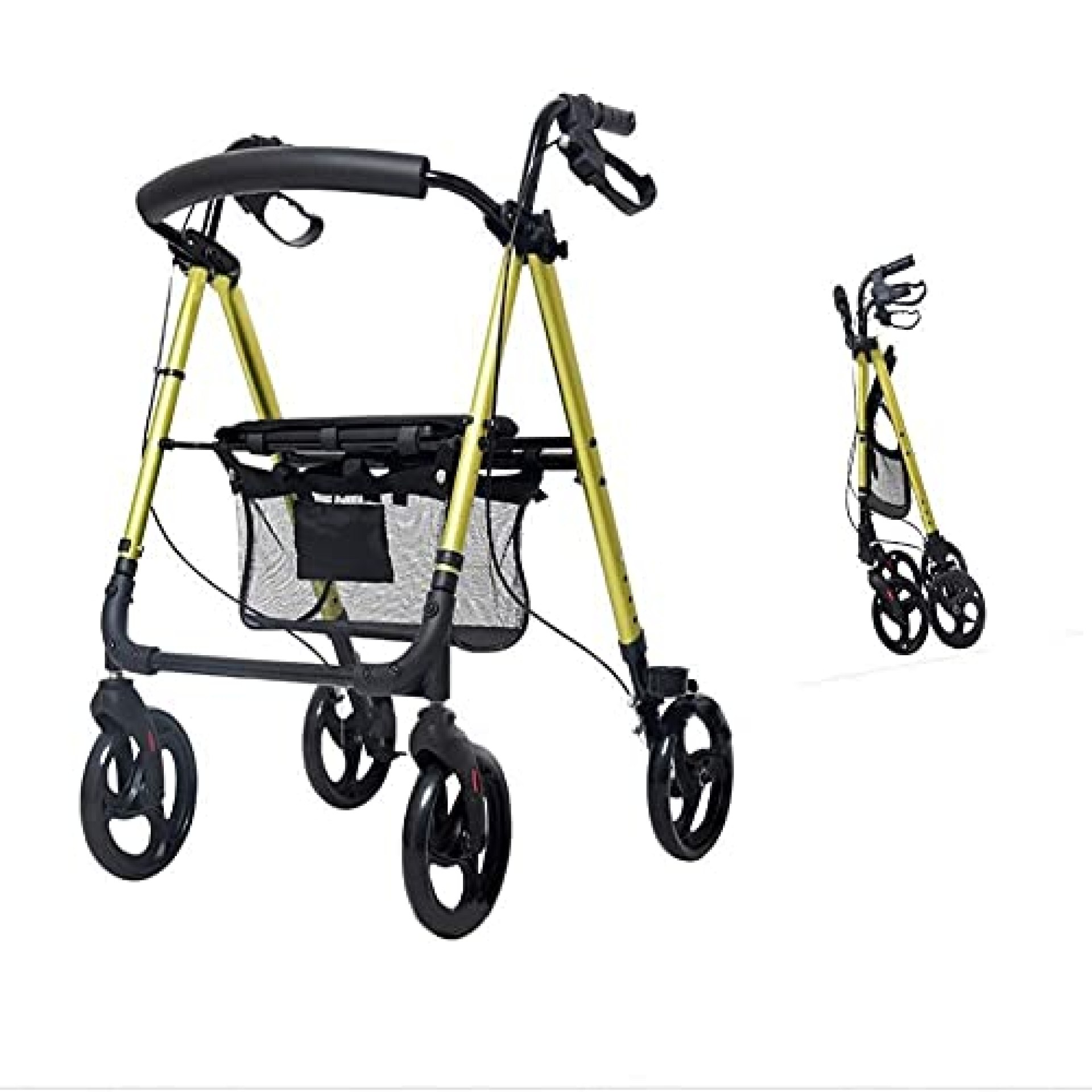 QIVGXBO Leunlee Walker Indoor Adult Rollator Walker Adjustable Height & 4 Wheels Shopping Trolle, QIVGXBO Leunlee Walker Indoor Adult Rollator Walker Adjustable Height & 4 Wheels Shopping Trolle,