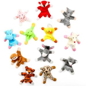 Konohan 12 Pcs Animal Magnets Toy Set for Refrigerator Plush Magnet Animals Fridge Magnet Toys for