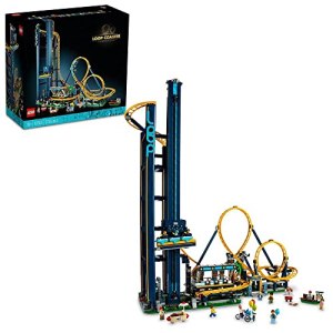LEGO 10303 Icons Loop Coaster Set, Model Building Kit for Adults, Amusement Park Funfair Track with