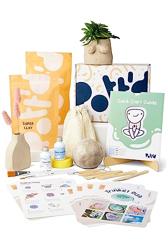 Pott’d at Home Pottery Kit for Adults. Air Dry Clay Kit for Beginners. Craft Kit for Adults Pott’d at Home Pottery Kit for Adults. Air Dry Clay Kit for Beginners. Craft Kit for Adults