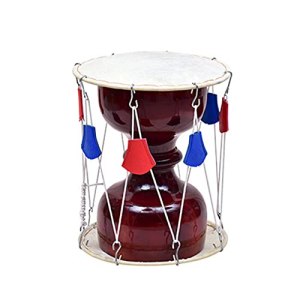 KAFELE Korean Long Drum Rope Climbing Drum Contains High And Low Bass Drum Stick + Red Silk +