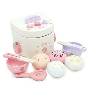JW-YZWJ Children’s Wooden Simulation Rice Cooker Boys And Girls Cooking Toy Set Small Household