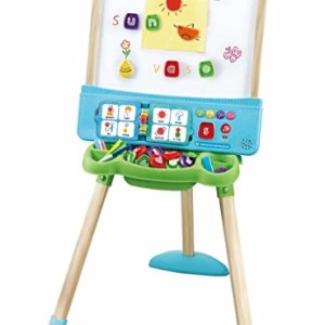 LeapFrog VTech Interactive Learning Easel | Developmental 2-in 1 Whiteboard & Chalkboard Easel |