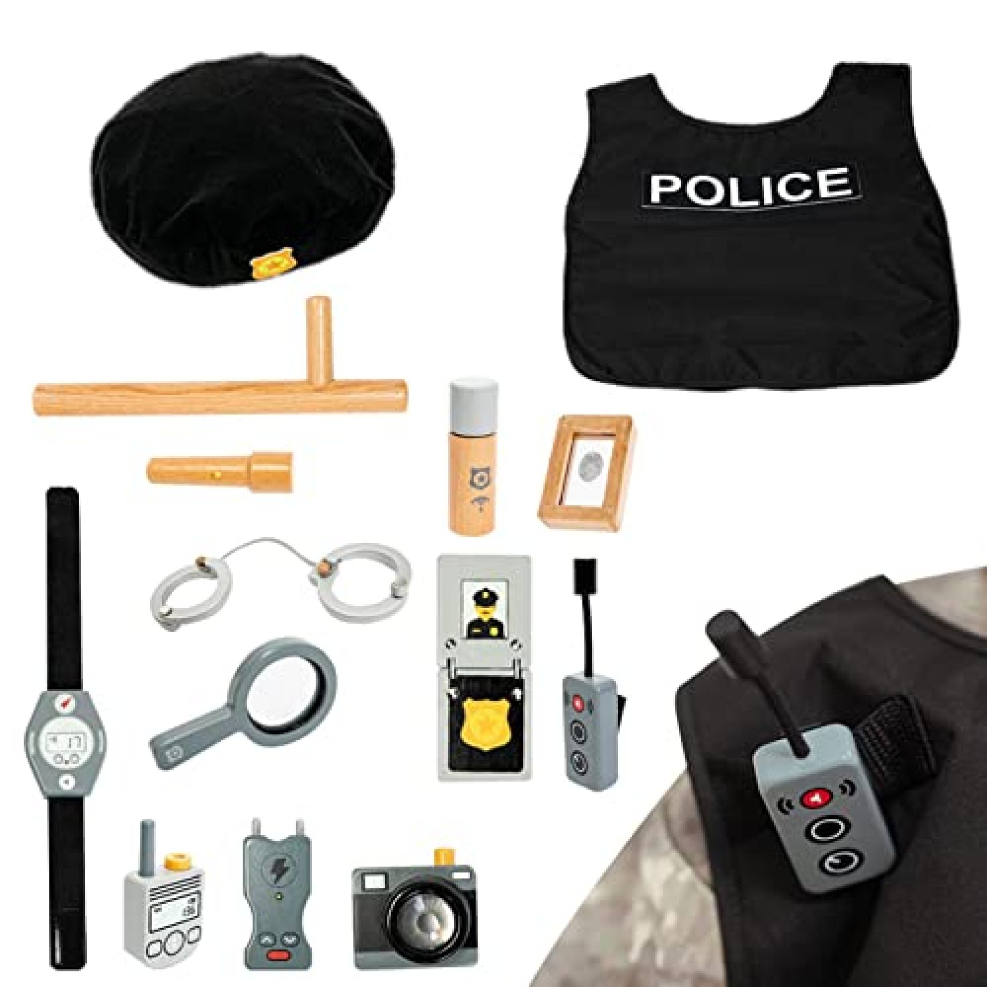 Policeman Play Set | Interesting Policeman Kids Toys Wooden, Policeman Play Toy Interpol Role-play Policeman Play Set | Interesting Policeman Kids Toys Wooden, Policeman Play Toy Interpol Role-play