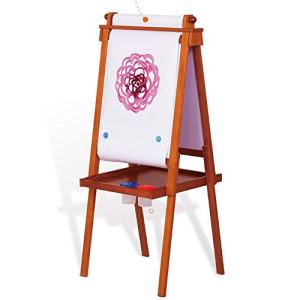 JTKDL Painting Board Children’s Drawing Board Set Magnetic Small White Blackboard Bracket Type