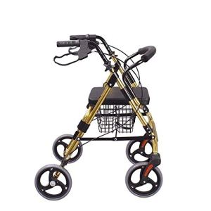Leunlee Walker Rolling Walker Rollator-Rolling Walker With Seat-Folding, Euro Style Rollator,4 Wheel