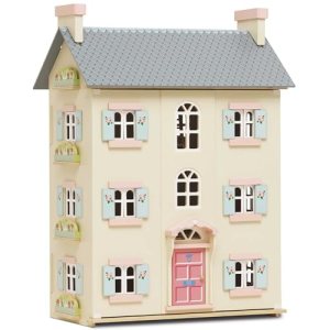 Le Toy Van – Cherry Tree Hall Large Wooden Doll House | 4 Storey Wooden Dolls House Play Set –