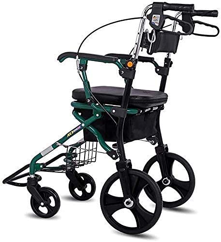 Walker, Folding Rollator Walker With Seat And Lower BasketHeight Adjustable Handle And Back Support Walker, Folding Rollator Walker With Seat And Lower BasketHeight Adjustable Handle And Back Support