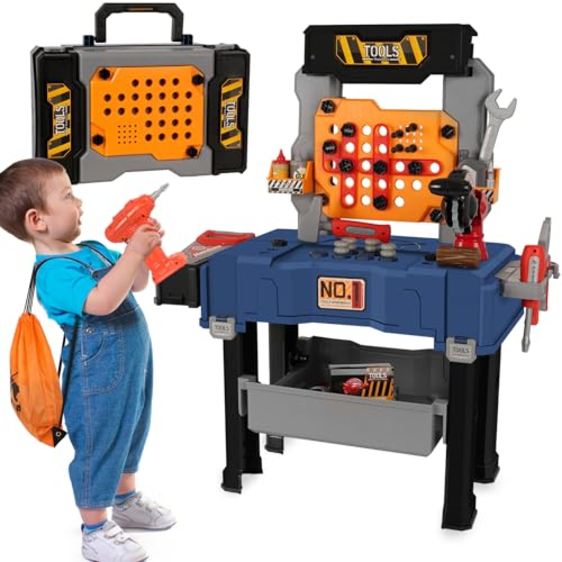 CIMVOAV Kids Tool Bench, Realistic Kids Tool Set with Electric Drill, Pretend Play Kids Workbench, CIMVOAV Kids Tool Bench, Realistic Kids Tool Set with Electric Drill, Pretend Play Kids Workbench,