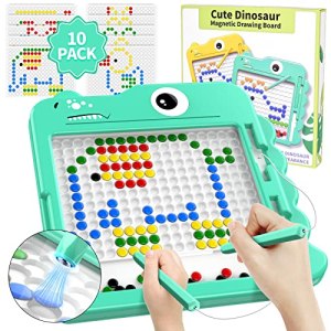 LQYoyz Magnetic Drawing Board for Toddlers, 13.2×13.2” Doodle Board with 2 Magnetic Pen & 106