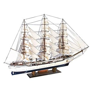LJFFJL Wooden Sailboat Toys DIY 3D Puzzle Finland Swan Vessel Assemble Model Boat Kits for Adults