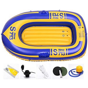 KOHARA Inflatable Boats, Inflatable Boat with Oars Kids, Inflatable Rafts Heavy Duty, Dinghy Boat