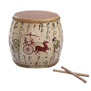 KAFELE Vintage Cowhide Drum Stool Chinese Ethnic Characteristic Tea Table Side Table Table Chairs
