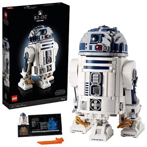 LEGO Star Wars R2-D2 Droid Building Set for Adults, Collectible Display Model with Luke Skywalker’s