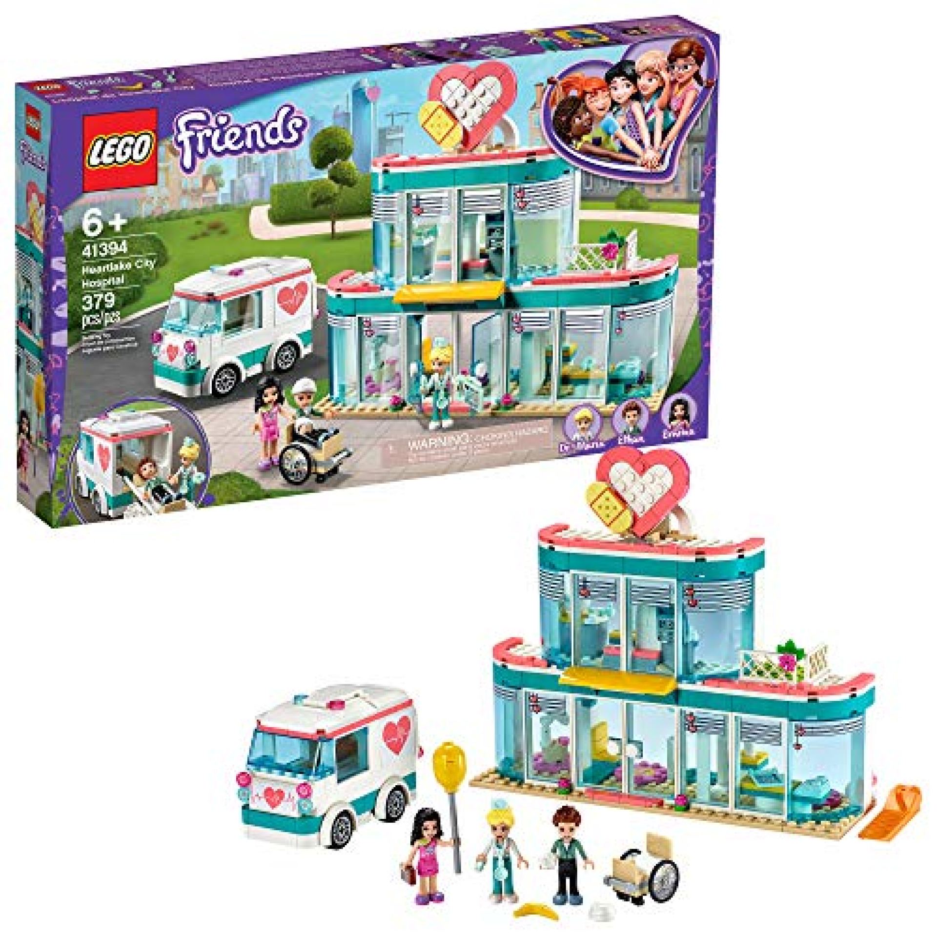 LEGO Friends Heartlake City Hospital 41394 Best Doctor Toy Building Kit, Featuring Friends Character LEGO Friends Heartlake City Hospital 41394 Best Doctor Toy Building Kit, Featuring Friends Character