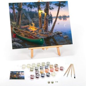 Ledgebay Paint by Number for Adults Framed Canvas: Beginner to Advanced Number Painting Kit – Kits