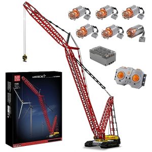 Mould King 17015 Technology Crawler Crane Building Block Kit, RC Tower Crane Model Toys, Heavy Duty
