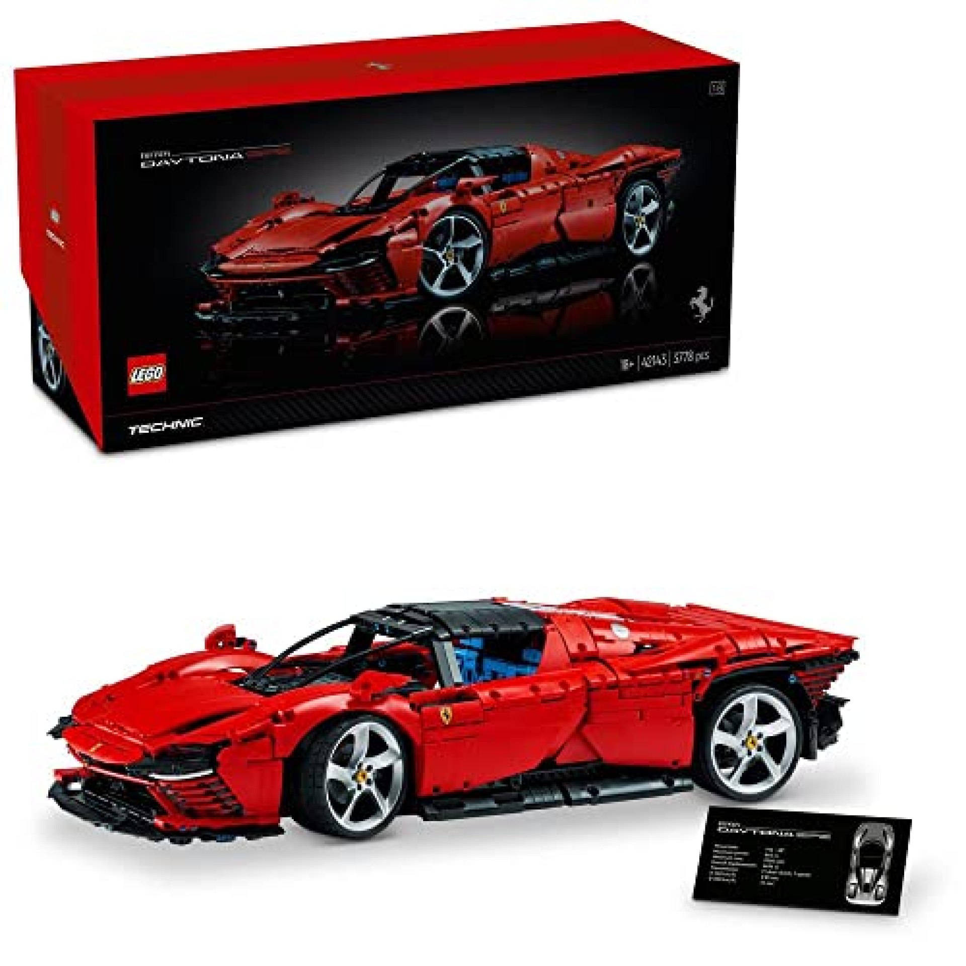 LEGO 42143 Technic Ferrari Daytona SP3, Race Car Model Building Kit, 1:8 Scale Advanced Collectible LEGO 42143 Technic Ferrari Daytona SP3, Race Car Model Building Kit, 1:8 Scale Advanced Collectible