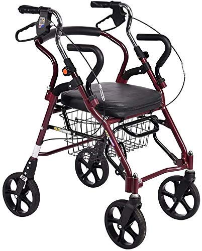 MYIME Walker Indoor Adult Adjustable Rolling Walker with Seat for Elderly, Disabled,Limited Mobility MYIME Walker Indoor Adult Adjustable Rolling Walker with Seat for Elderly, Disabled,Limited Mobility