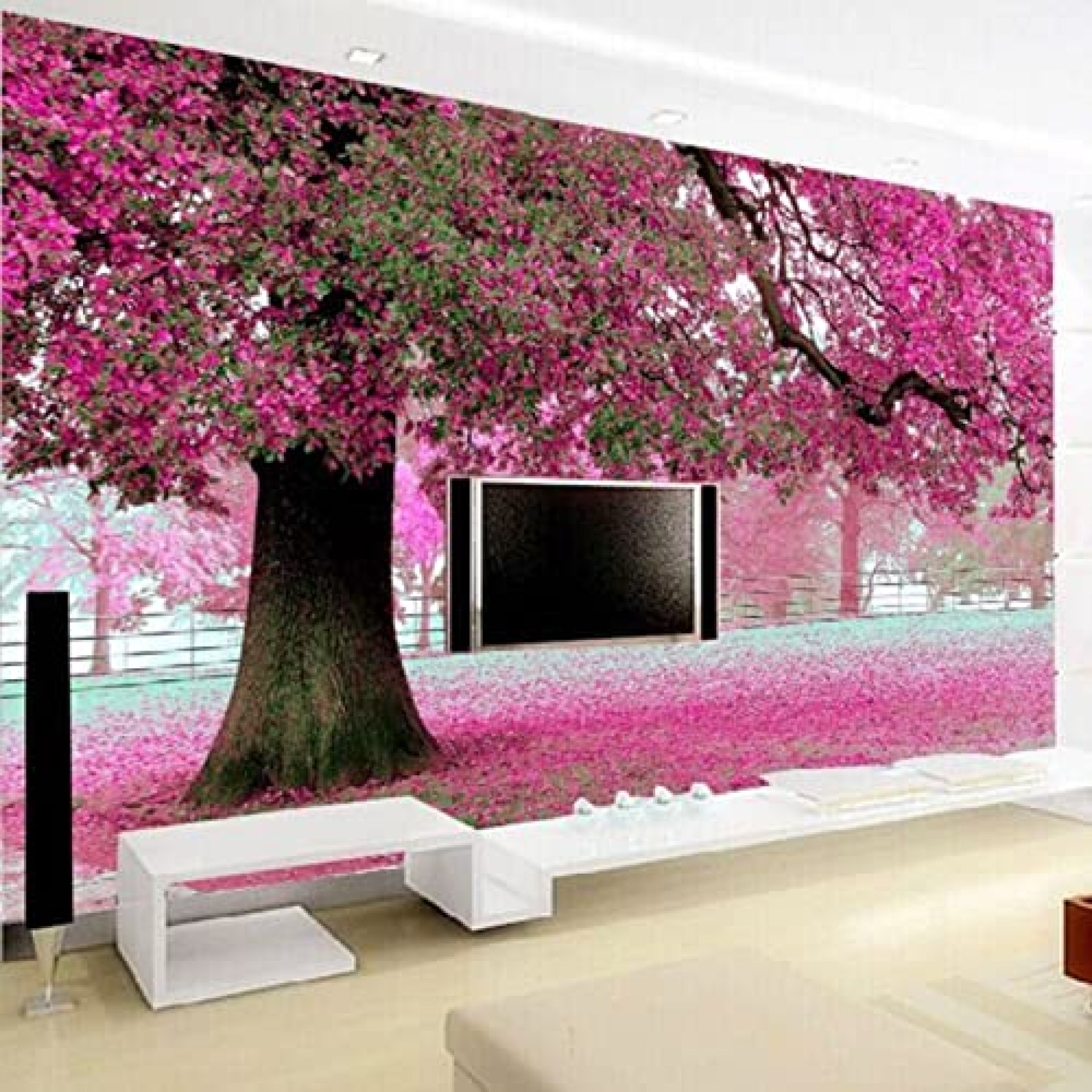 mural 3d wallpaper Pink & Flowering Trees W385 X H268 CM Wall Decor Home Craft Wall Decal Wall mural 3d wallpaper Pink & Flowering Trees W385 X H268 CM Wall Decor Home Craft Wall Decal Wall