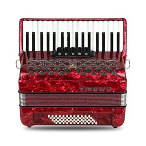 KAFELE Professional Playing of Three-Row Reed Accordion Contains 60 Bass Beans 5 Keyboard Voice